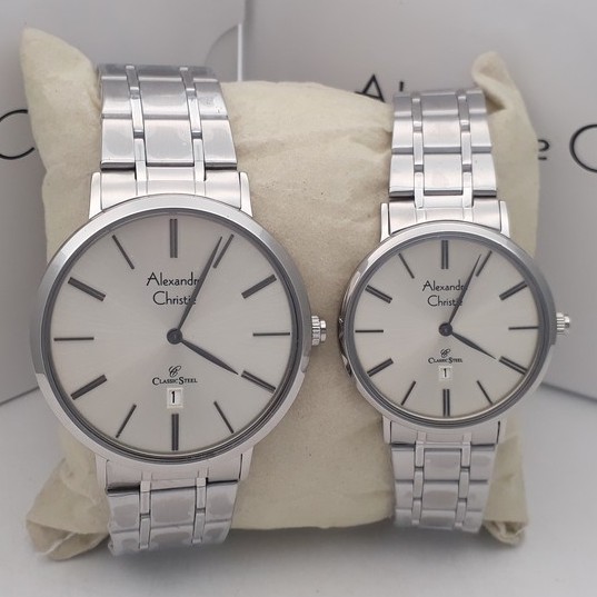 Alexandre Christie AC 8597 Silver White Couple Edition Original