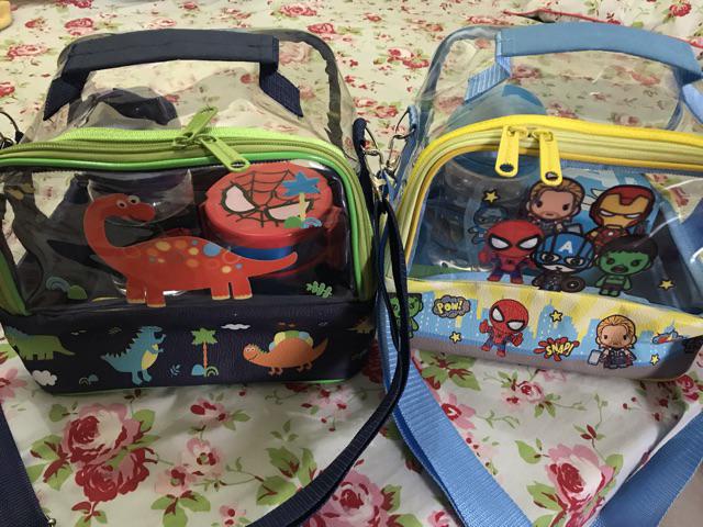 Tas Bekal Besar Satu Seleting Tas Bento Spiderman Little Star Simba Sekolah Anak Lunch Box Bag