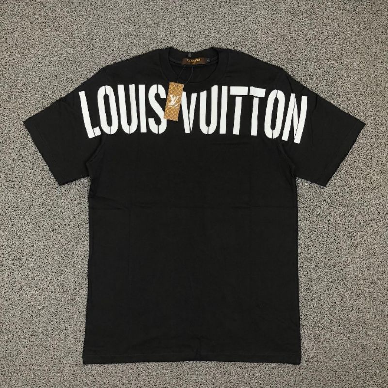 KAOS BAJU TSHIRT LOUIS VUITTON HITAM MIRROR 1:1 ORIGINAL