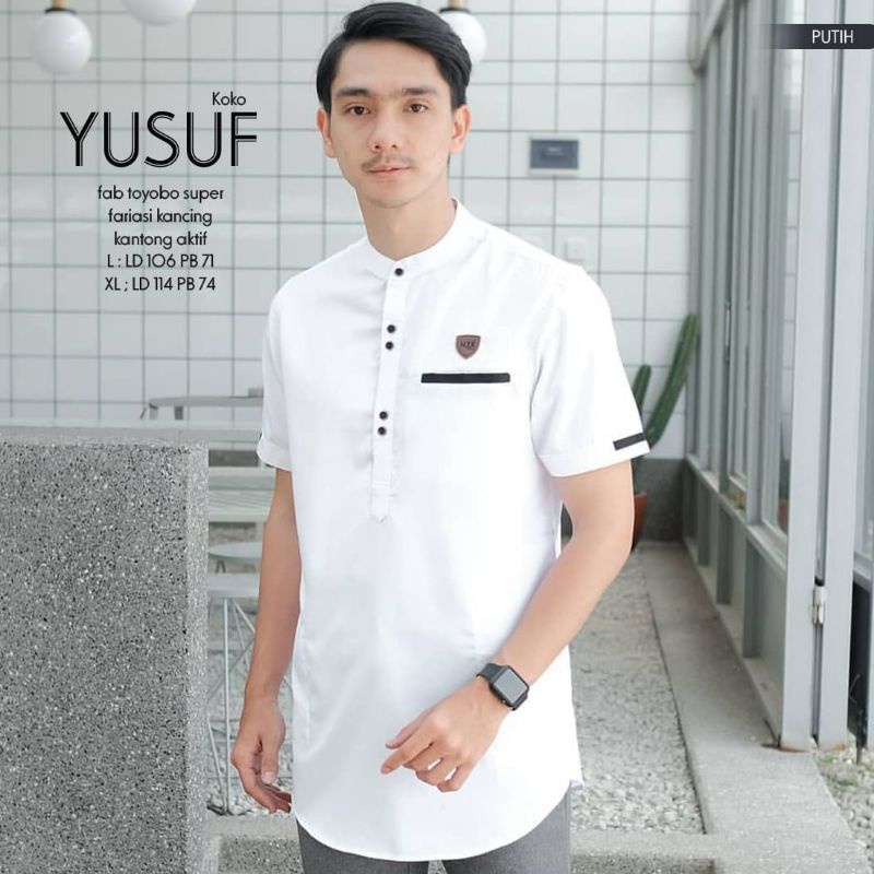 realpict kurta yusuf koko dewasa lengan pendek