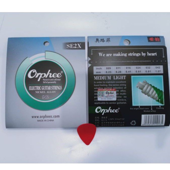 senar gitar Orphee SE2X Original senar gitar Orphee elektrik 09 1set