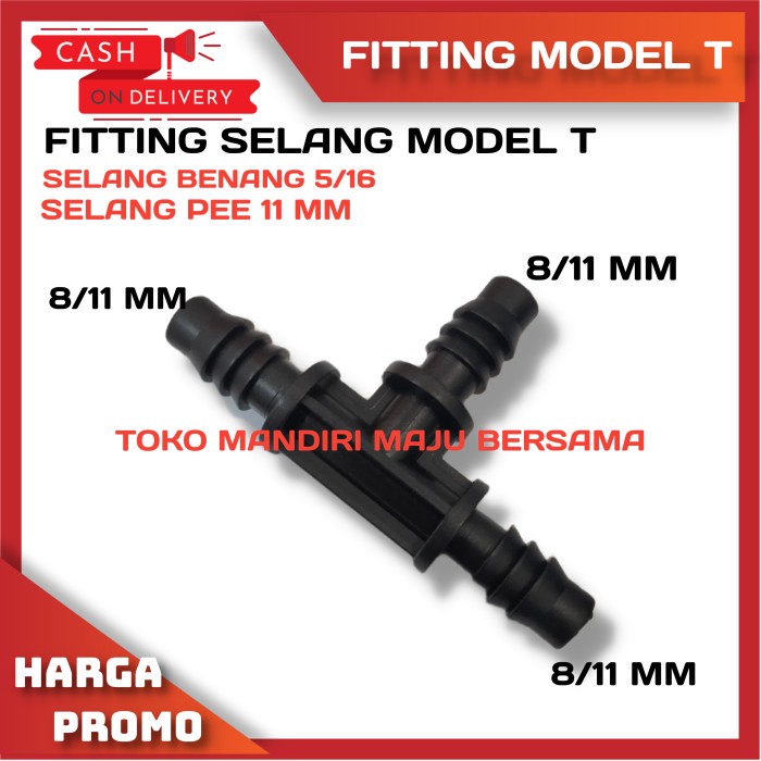 KONEKTOR SELANG 11 MM FITTING SELANG IRIGASI 8/11 MM MODEL T