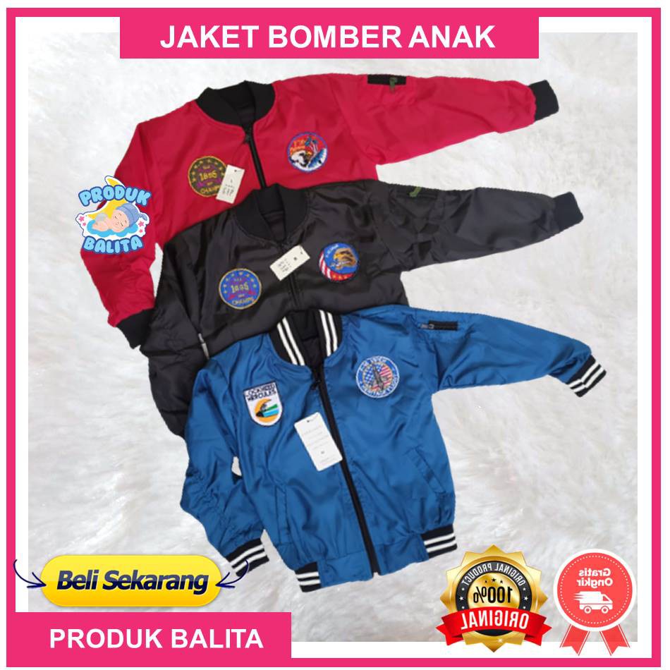 Jaket Bomber Anak Cowok Jacket Bahan Waterproof
