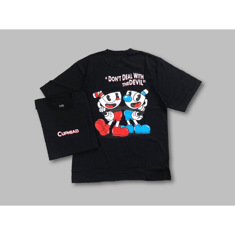 kaos oversized unisex cuphead