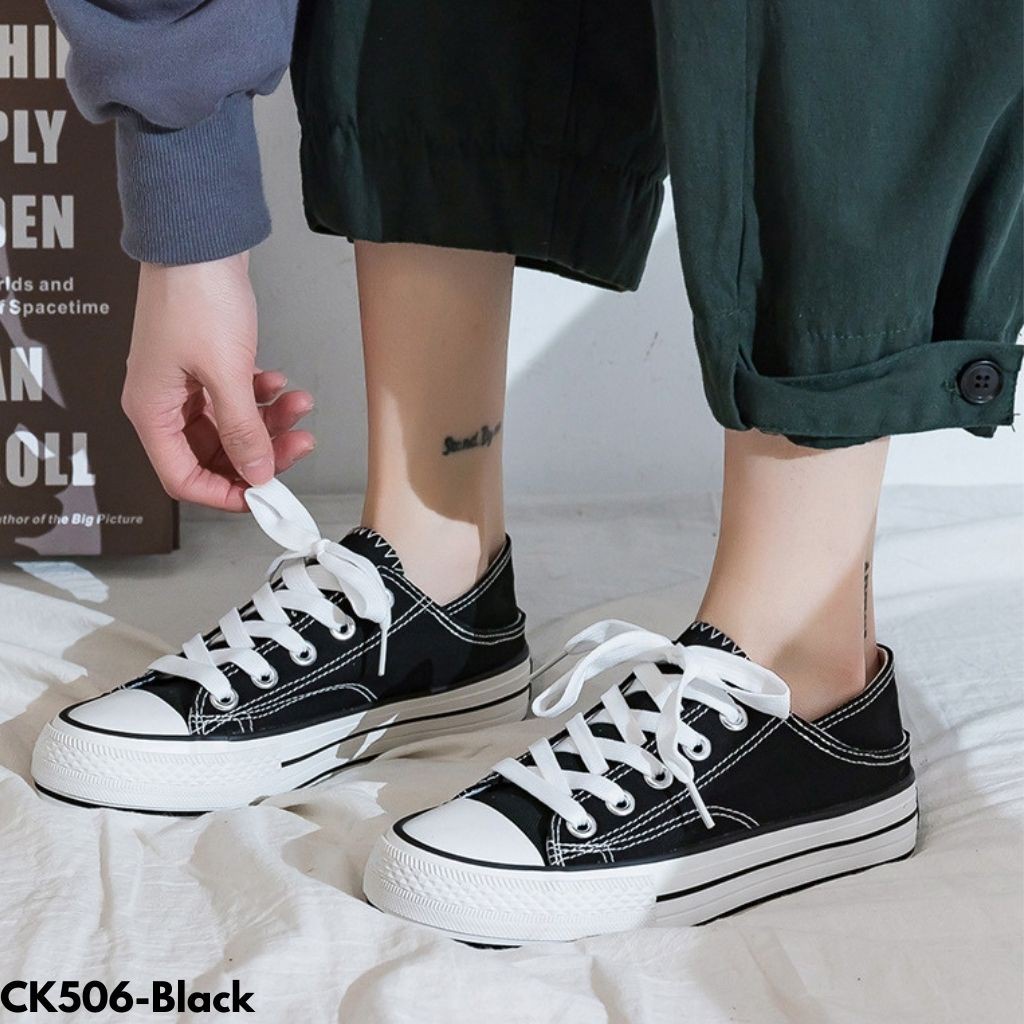 Gypsy - Combi Slop Sepatu Sneakers Wanita Selop Kanvas Import Slip On Sneaker Cewe Cewek Slop Canvas Snikers Snackers Seoatu Grey Hitam Kasual Kulit XCK506