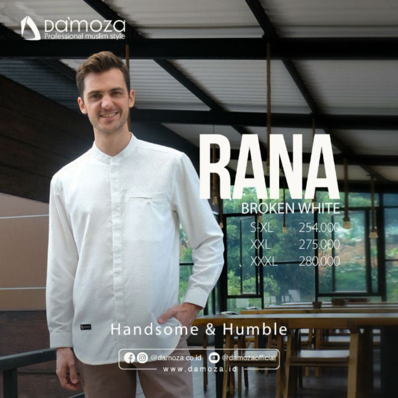 DAMOZA KOKO RANA PUTIH DAN GAMIS FAIDA PUTIH