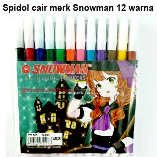 

Cat air snowman 12w spidol air ( klir cair)