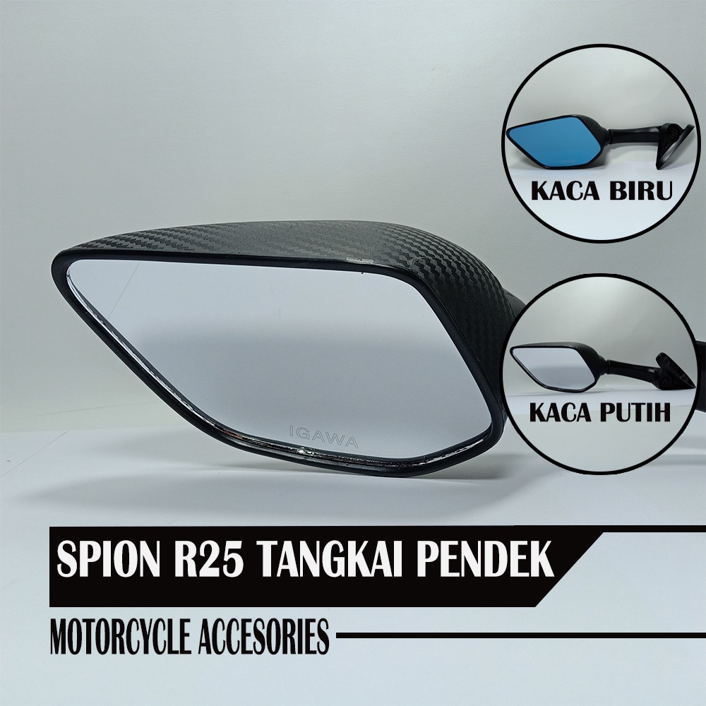 Spion R25 Karbon Tangkai Panjang Pendek Carbon R15 Nmax Lexi Pcx Ninja Ninja 250 motor