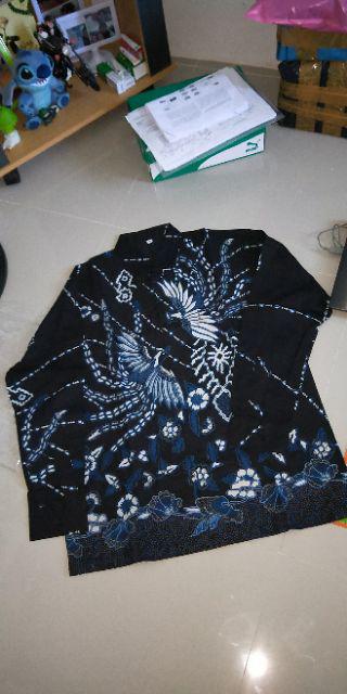 (1kg=4pcs) Kemeja Batik Lengan Panjang Batik Ori Nareswari Sawung Merak Pj Batik Solo Seragam Batik