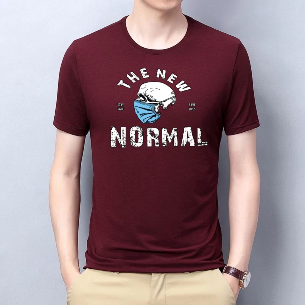 POLILE / COD / Kaos oblong NEW NORMAL / kaos cowok / kaos santai / baju keren