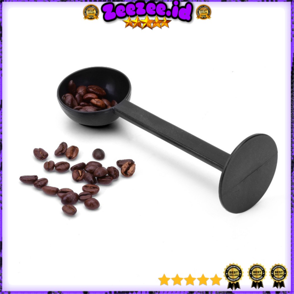 HOOMIN 2 in 1 Sendok Takar Kopi Measuring Spoon + Coffee Tamper - G1120 - Black