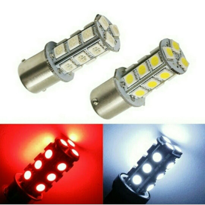 Lampu Rem Belakang Variasi LED SMD 5050 LED 18 Titik Mata  - Merah