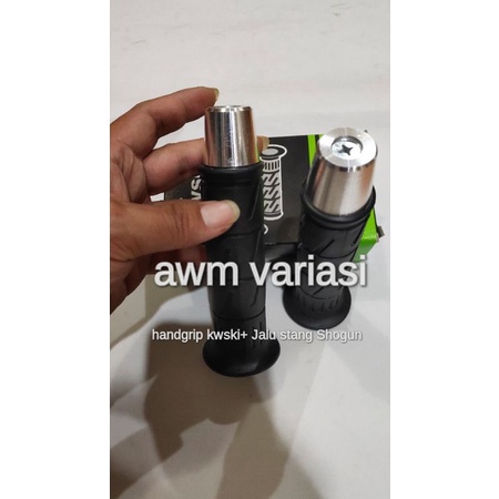 HANDGRIP MODEL KAZE STANDAR KWSKI+JALU STANG CROME BISA UNTUK SEMUA MOTOR