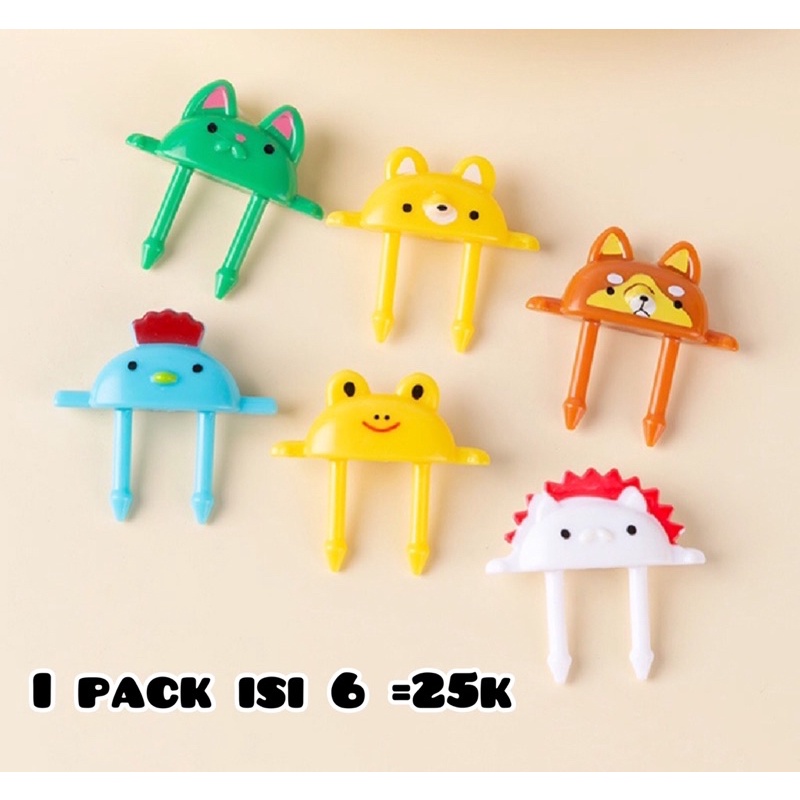 tusukan hiasan bento hiasan bekal anak garpu anak foodpick serigala