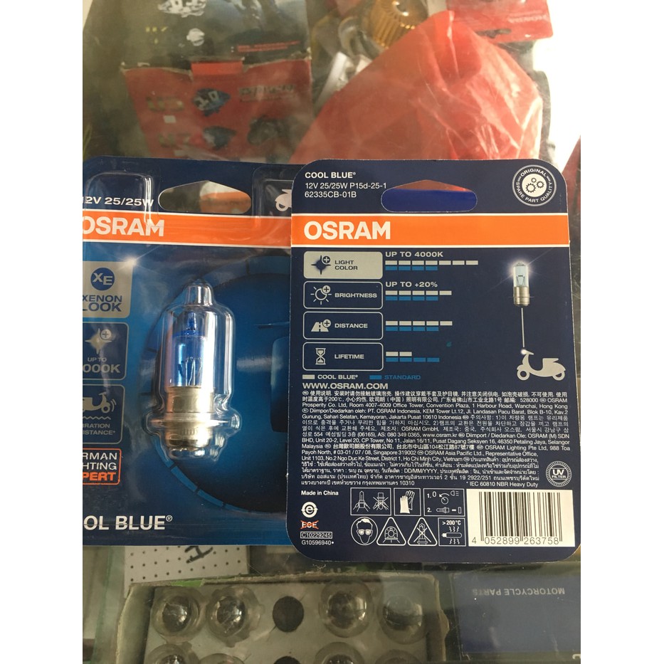 Lampu H6 Halogen Osram COOL WHITE COOL BLUE TERMURAH ! HARGA GROSIR !