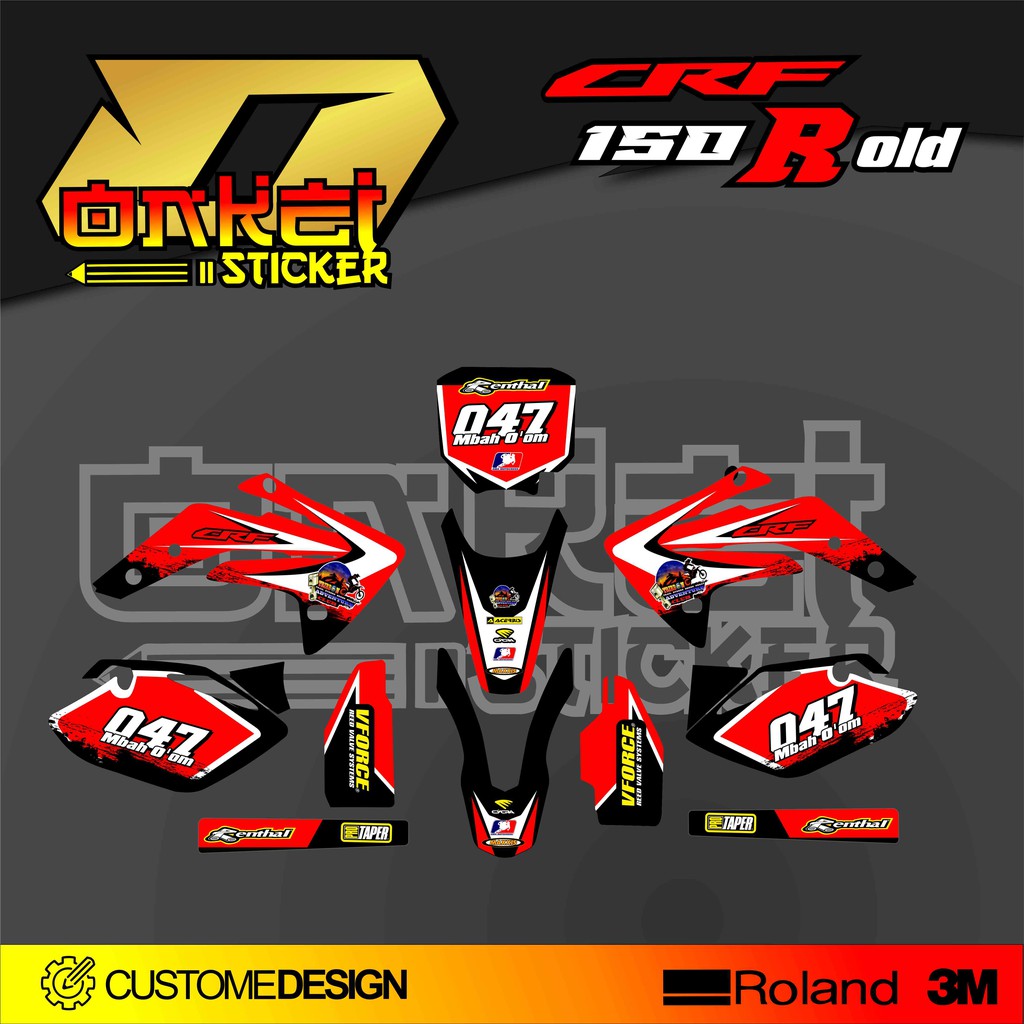 DECAL STICKER CRF 150 R OLD