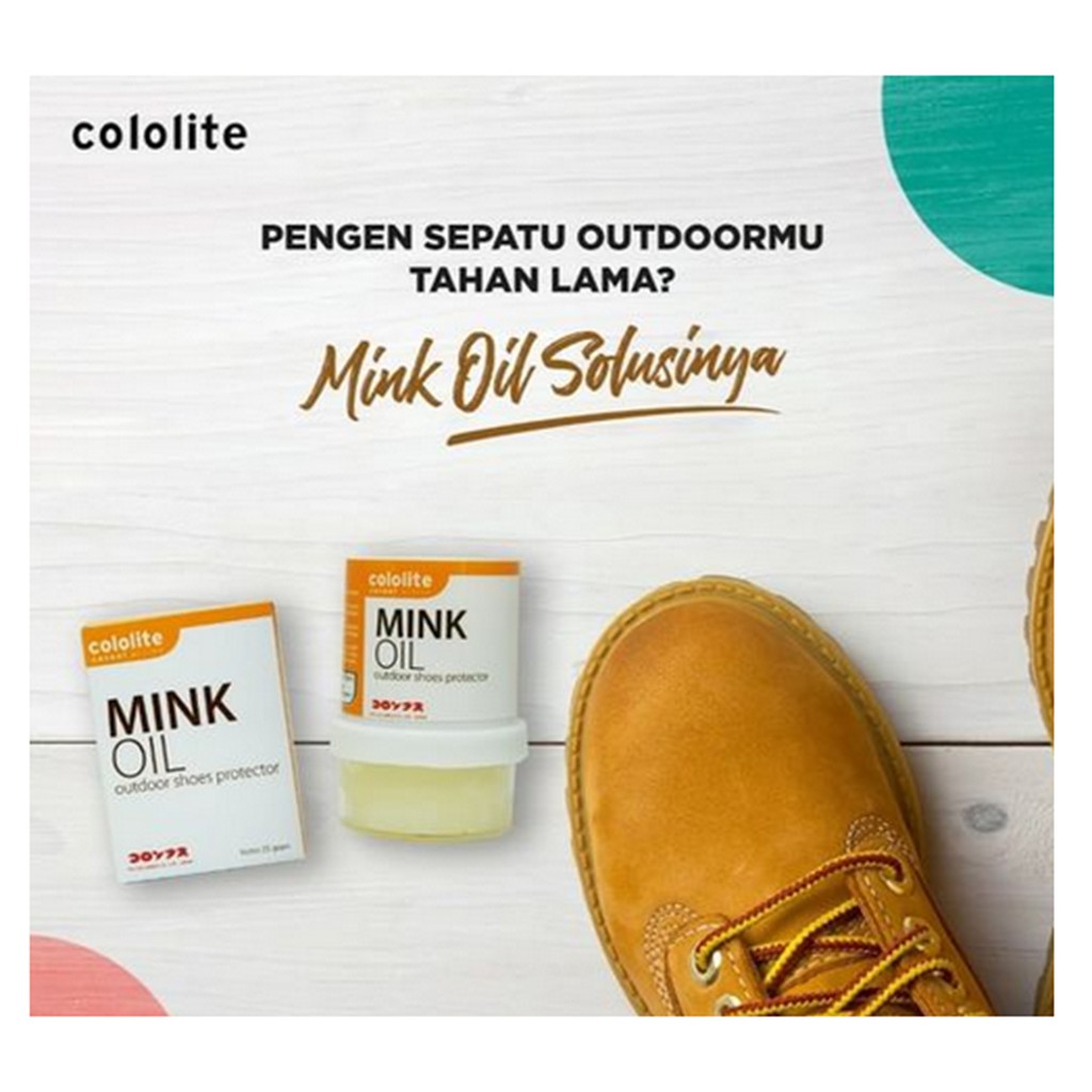 Cololite Mink Oil 25gr Outdoor Shoes Protector Cream Pembersih Pelindung Pengkilap Sepatu Sepatu Netral Leather Balsem For Smooth Leather Colo Lite Kololite