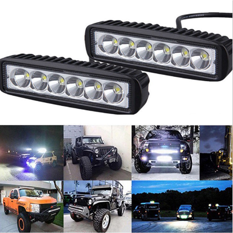 DRL Worklight Lampu LED Headlight Mobil Offroad 18W - LM42 1 Pcs