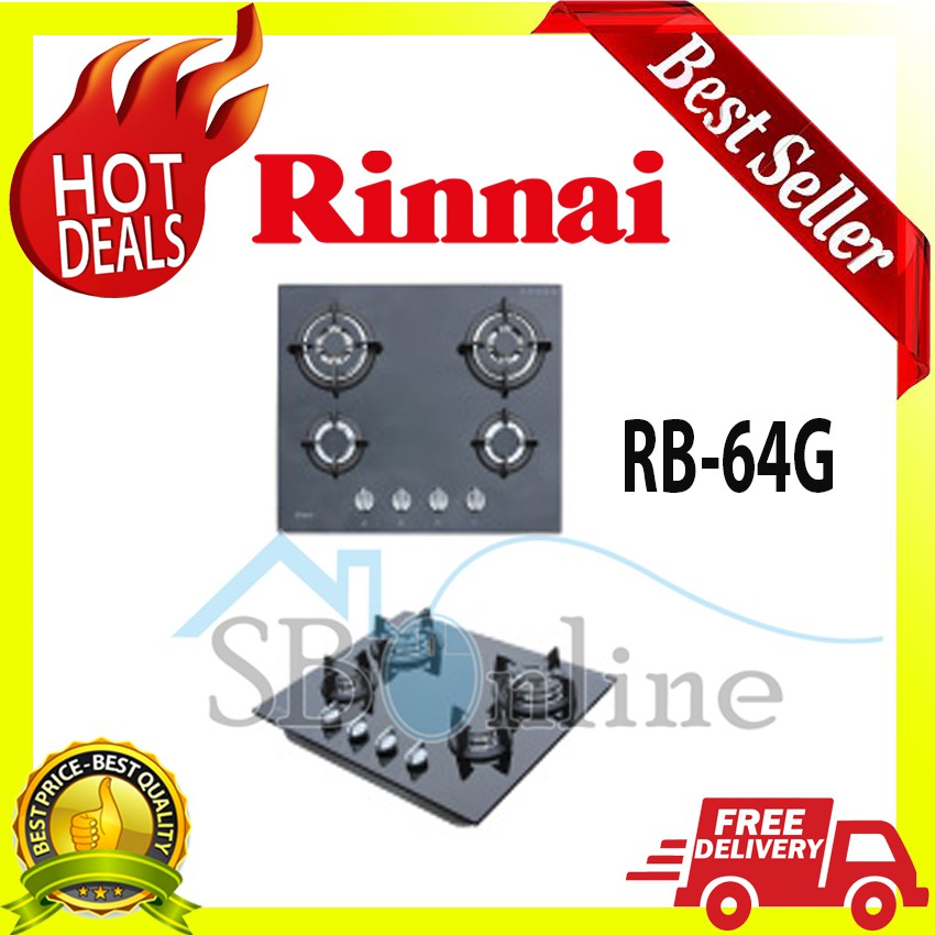 RINNAI Kompor Tanam 60 cm 4 Tungku - RB 64G