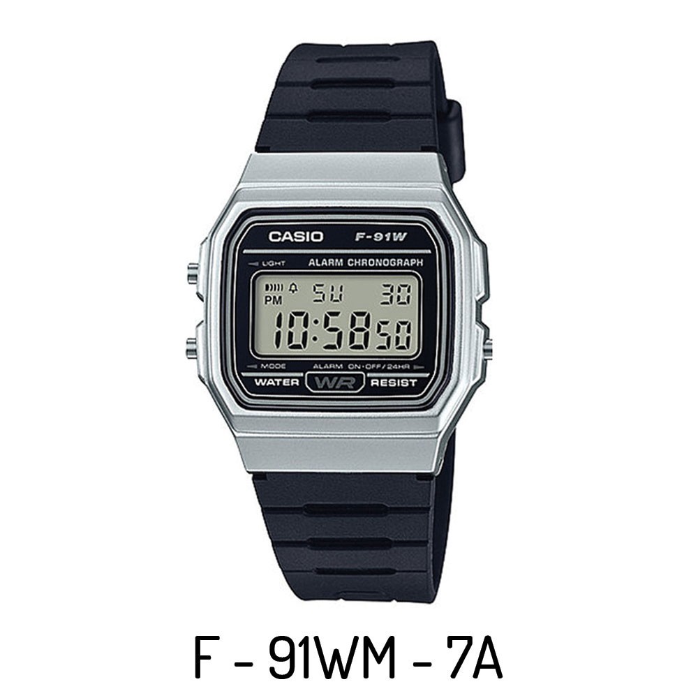 Casio Original F-91WM-7A / F-91WM-9A - Tanpa kotak MIKA