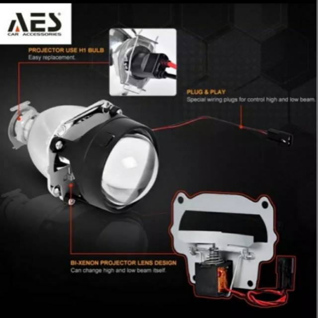 lensa projie mh1 2,5 inchi standar aes