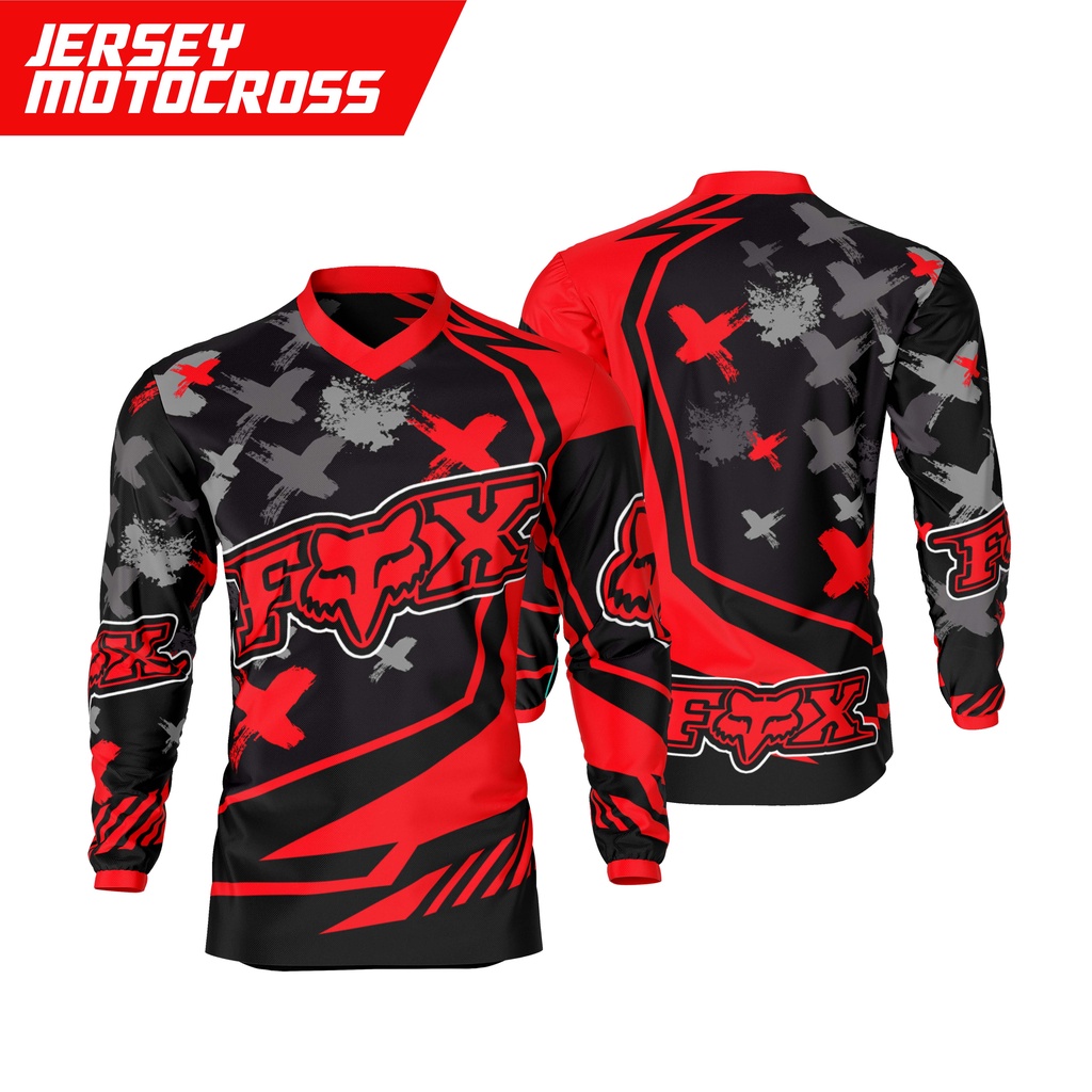 JERSEY RACING MOTOR CROSS LONG SLEEVE MOTOCROSS LENGAN PANJANG SERIES 2