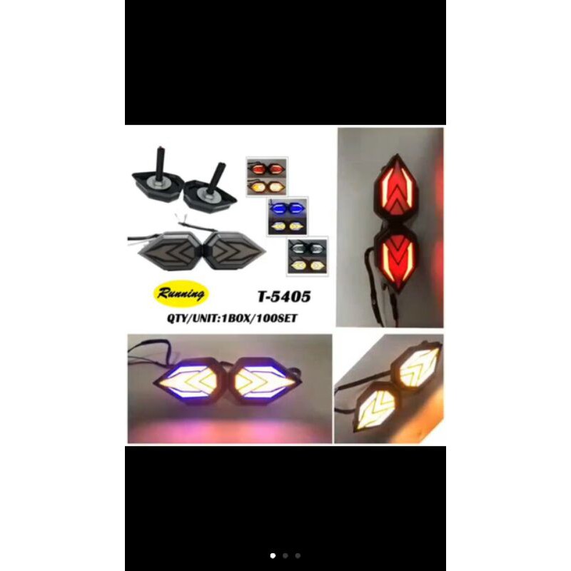 Sen Tempel Lampu Sen Led Oval Gma Tst Original Universal R15,Cbr150r,Gsx,Ninja,R25 &amp; Motor Lain Nya