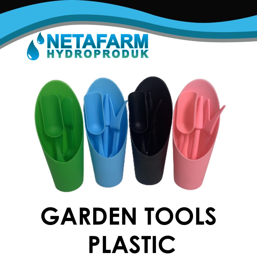 Garden Tools Plastik Mini 4 in 1 Peralatan Berkebun SD1101 - 1 set