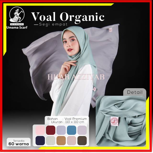 10PCS TERMURAH SEGIEMPAT VOAL ORGANIC ORI UMAMA SCARF