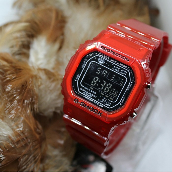 Jam tangan G Shock GLS 5600 Transparan Merah