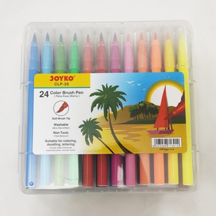 

Color Brush Pen/Pena kuas warna joyko CLP-26 24 warna