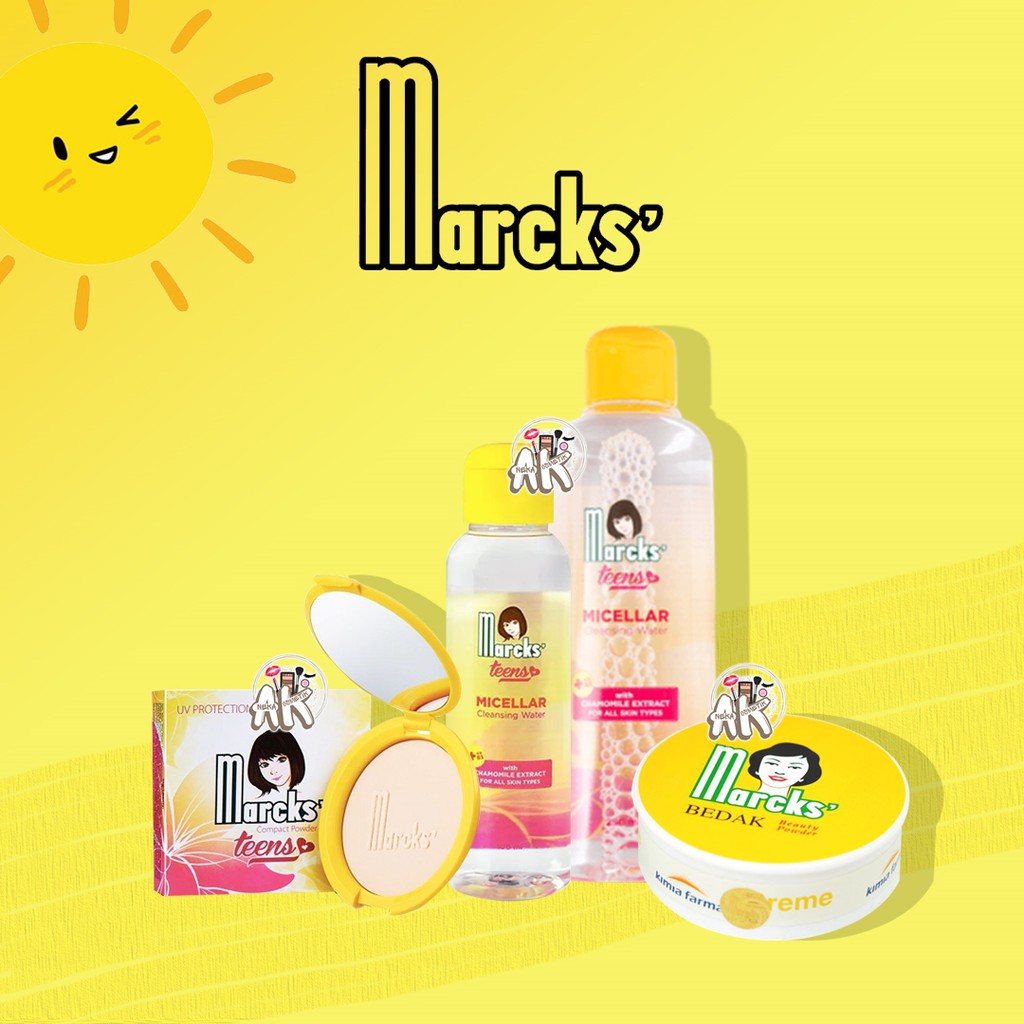 MARCKS SERIES (COMPACT POWDER/MICELLAR WATER/BEDAK TABUR)Merupakan bedak padat persembahan Marcks' y