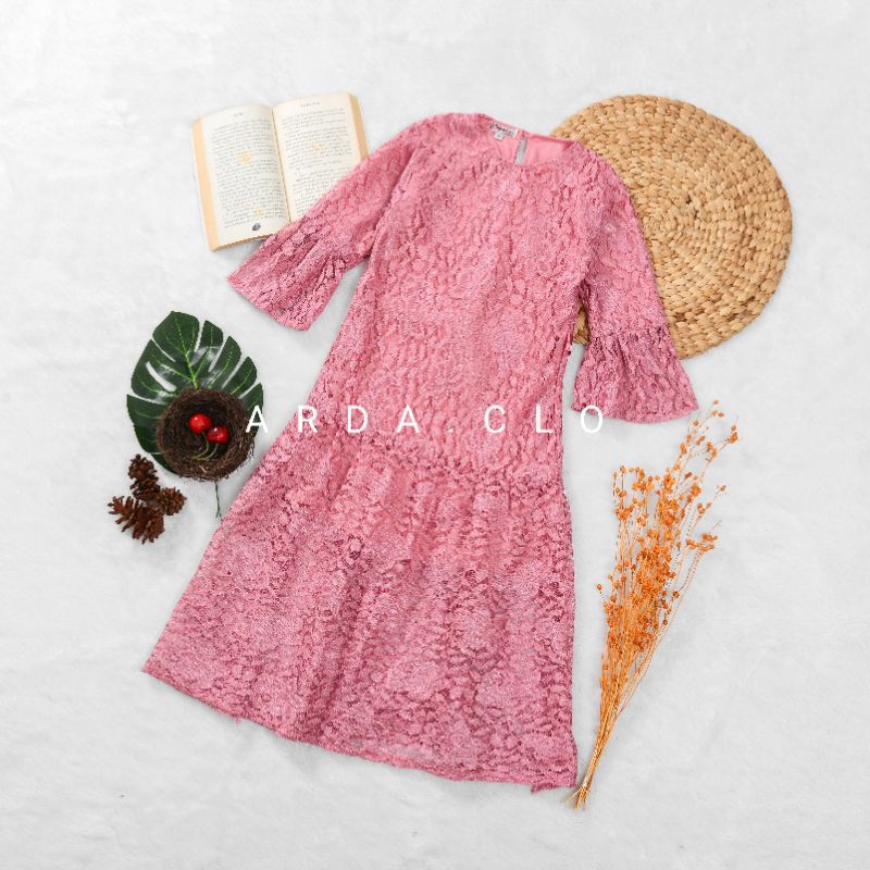 BAJU GAMIS PESTA ANAK BRUKAT DUYUNG / GAUN PESTA ANAK MUSLIM MEWAH / GAMIS BROKAT ANAK