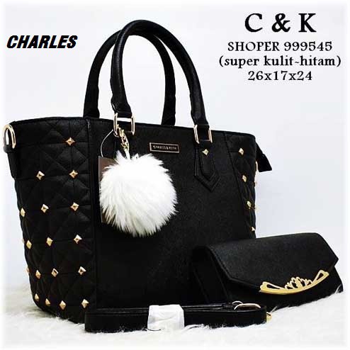 TAS CHARLES MEWAH IMPOR TAS UNTUK KONDAGAN IBU IBU CANTIK FASHIONABLE TAS DAN DOMPET 2 IN