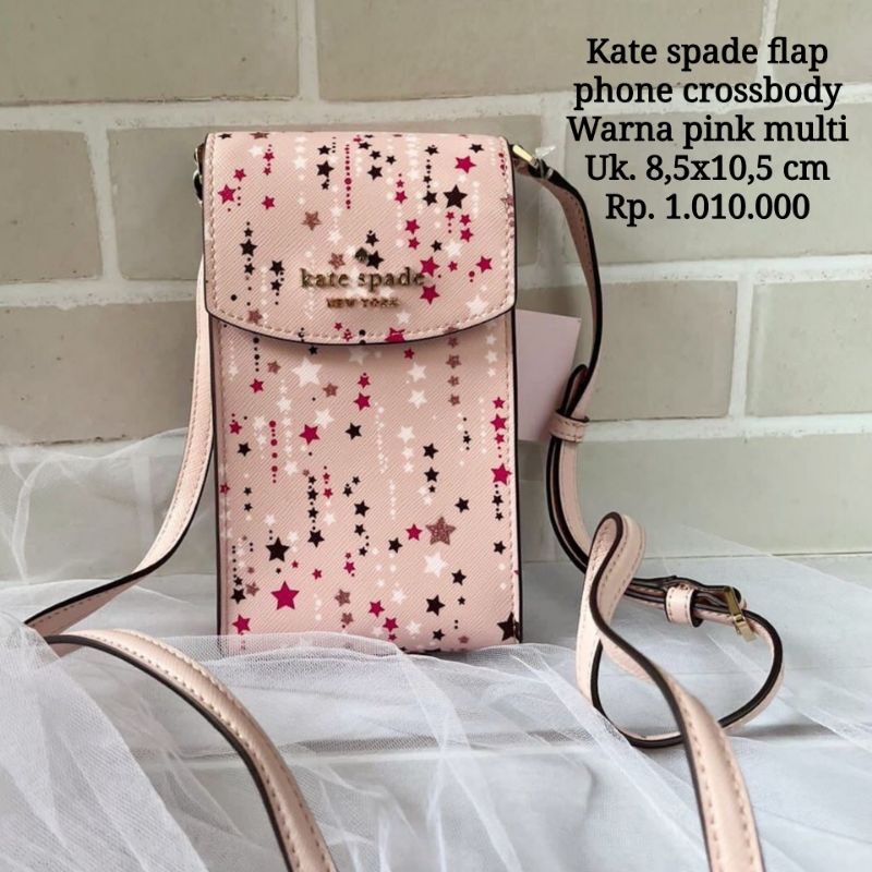 Kate Spade Flap Phone Crossbody pink multi