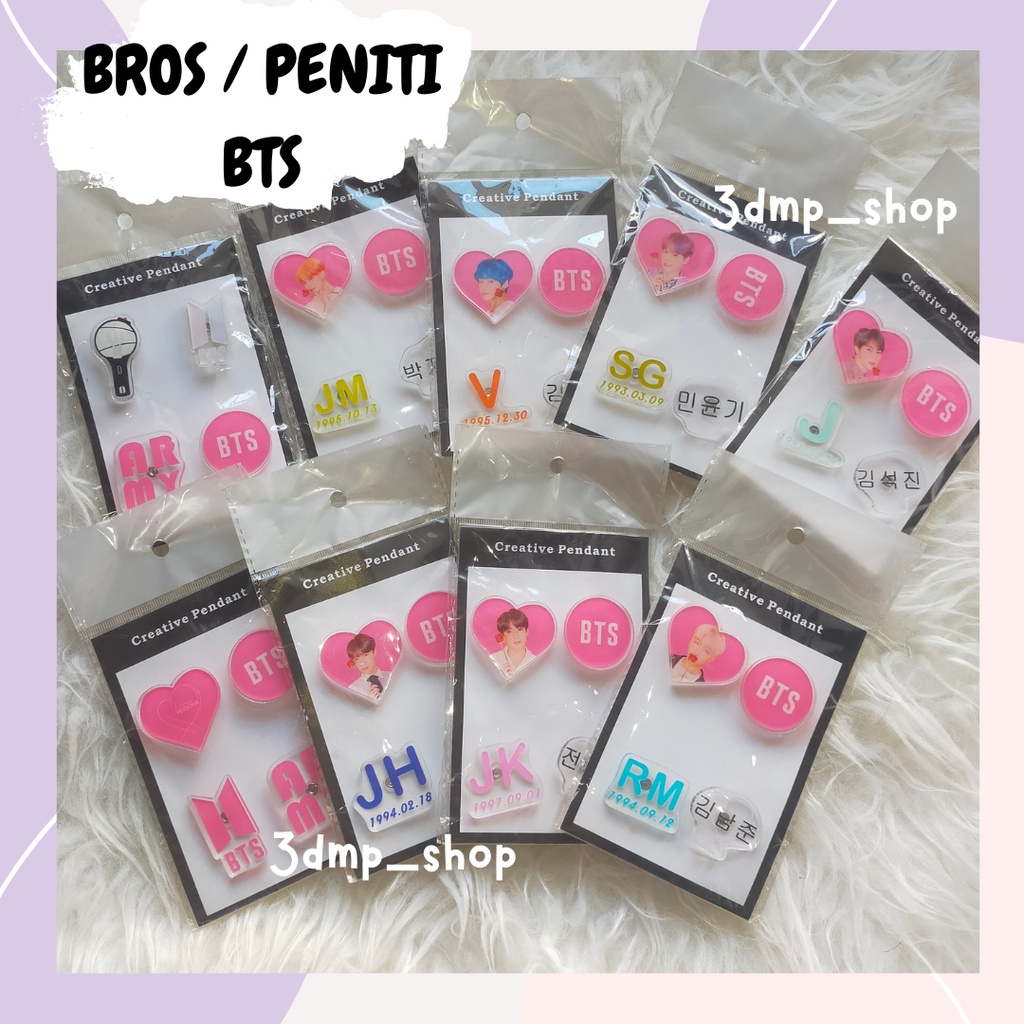 [4pcs] Bros Peniti lencana bts persona jimin jungkook taehyung suga rapmonster jin jhope