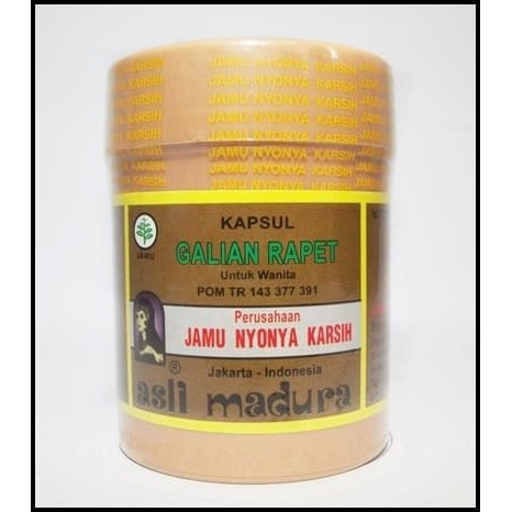 

Jamu Galian Rapet Nyonya Karsih Suplemen Herbal Indonesia (100 Kapsul)