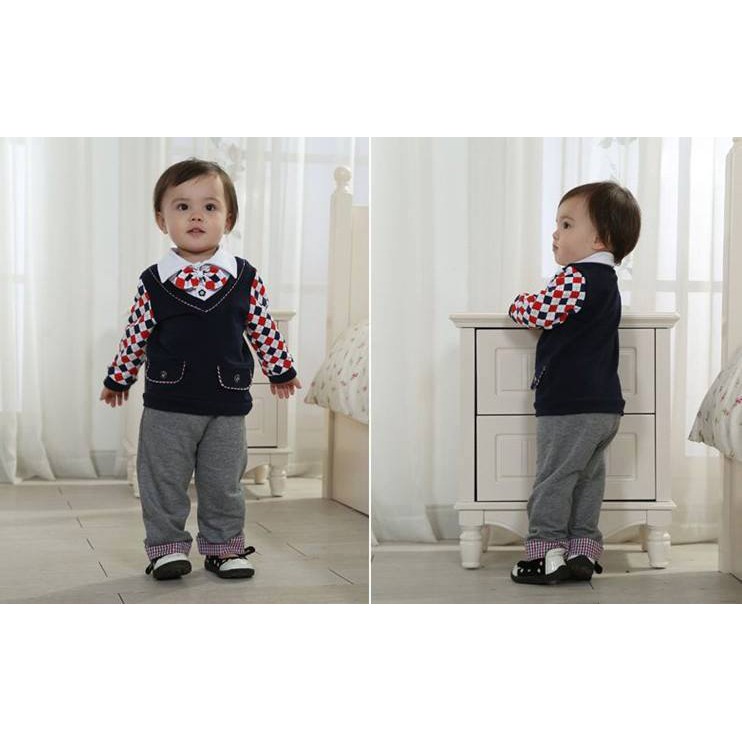 BL05 / SETELAN VEST TUXEDO ROMPI ANAK LAKI-LAKI / BAJU LENGAN PANJANG