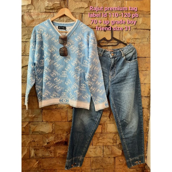 rajut chanel premium tag label