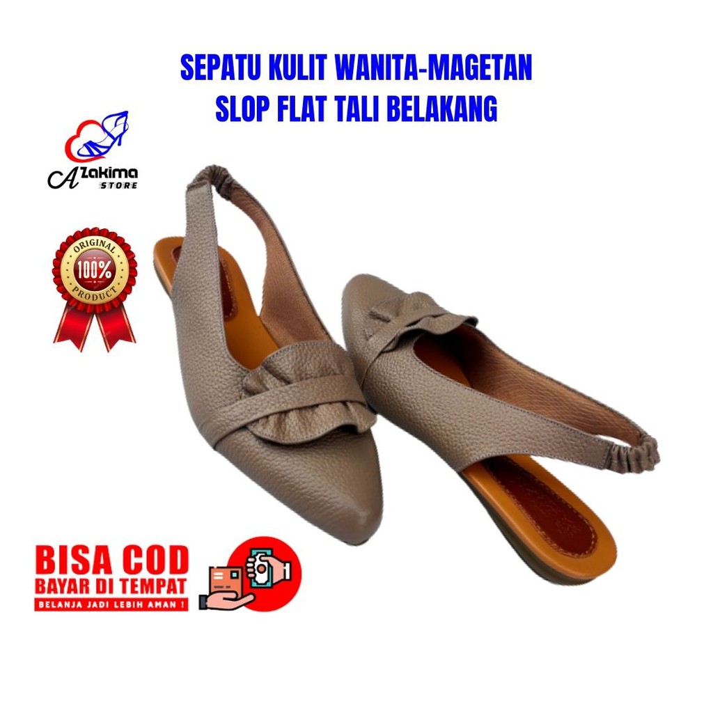 (SWF-4) Sepatu Flat Wanita, Sepatu Kerja Kekinian, Sepatu Flat Shoes Wanita, Sepatu Kulit Wanita