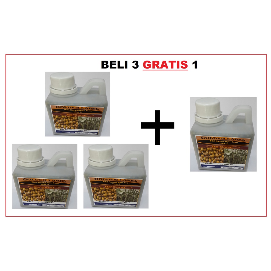 Bibit Kacang Hijau Vima-3 Super Kemasan Derigen Beli 3 Gratis 1|Benih Kacang Hijau Vima-3