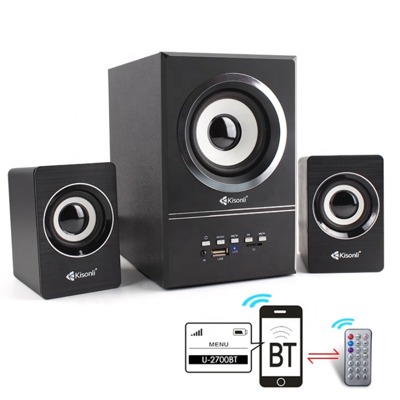 Speaker Bluetooth Kisonli Laptop / Komputer U-2700BT With Remote Control