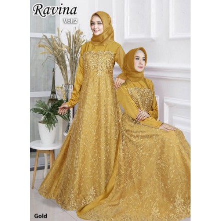 DS164 Gamis Pesta Busana pesta muslimah baju kondangan wanita fashion muslim RAVINA