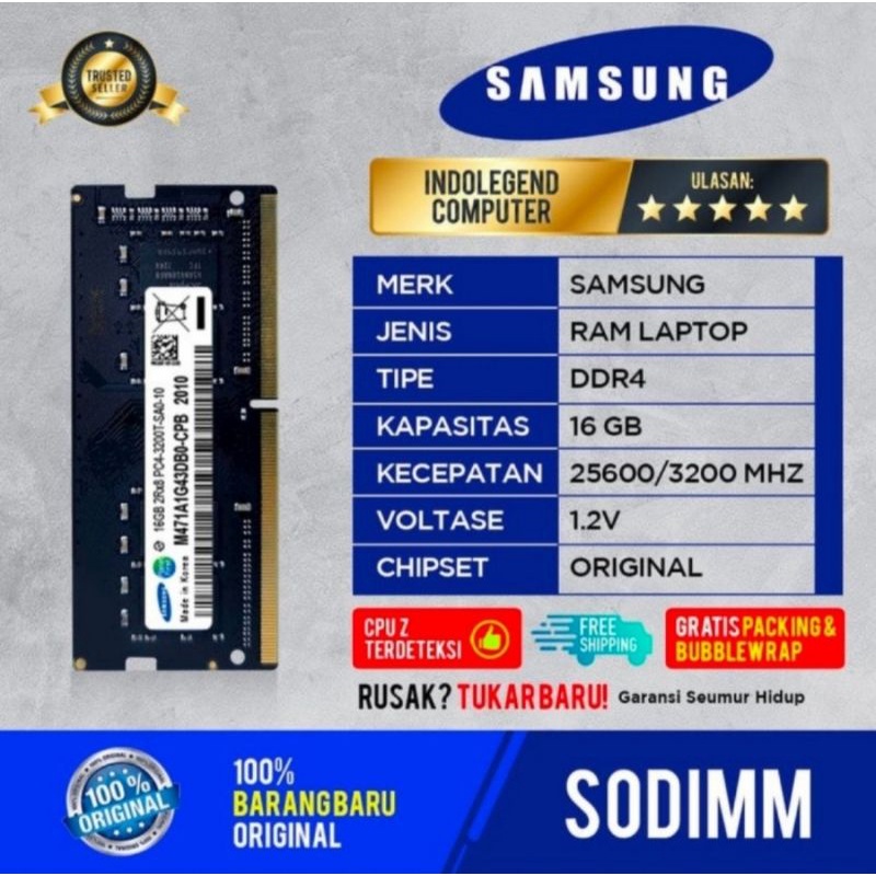 RAM SAMSUNG SODIM DDR4 16GB PC3200