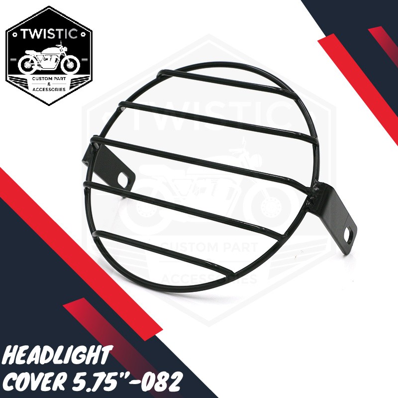 Headlight Cover Grill 5.75 Jaring Pelindung Lampu Depan Motor Japstyle Scrambler Tracker