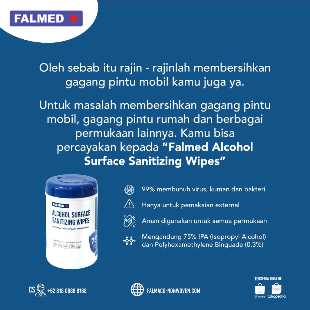 TISU ALCOHOL TISSUE ANTISEPTIC ANTI KUMAN FALMED