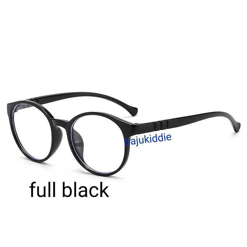 KACAMATA ANAK ANTI RADIASI GADGET COMPUTER LAPTOP HP BLUERAY BLUE LIGHT + UV PROTECTION-Full black