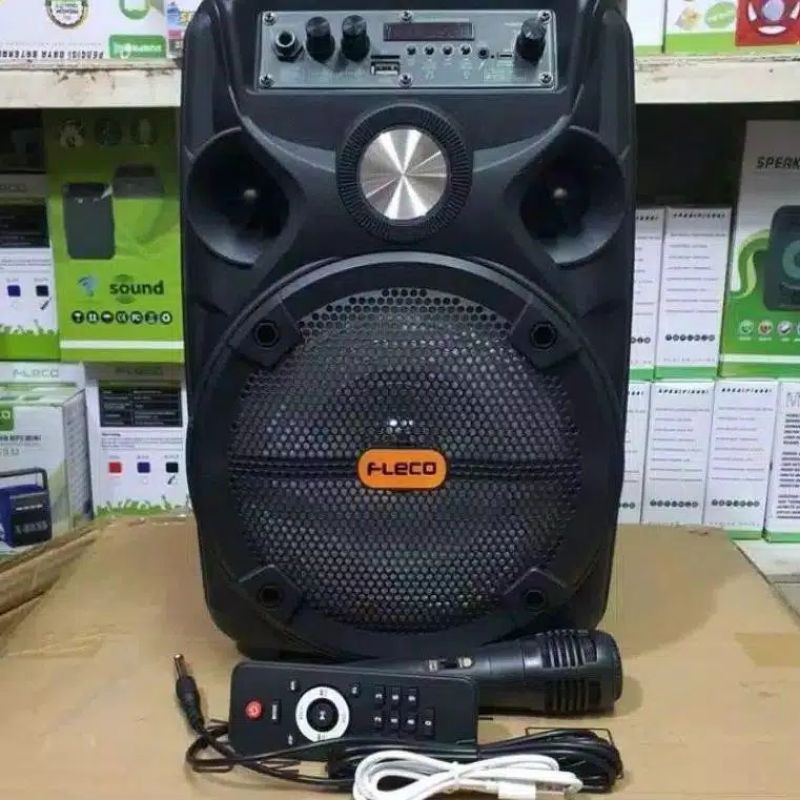 SPEAKER BLUETOOTH FLECO 8'5 INCH FL-995C/D BONUS MIC KAROKE X-BASS//SPEAKER SALON AKTIF//SPEAKER FLECO X-BASS//SPEAKER WIRELESS//SPEAKER KARAOKE 8'5 INCH