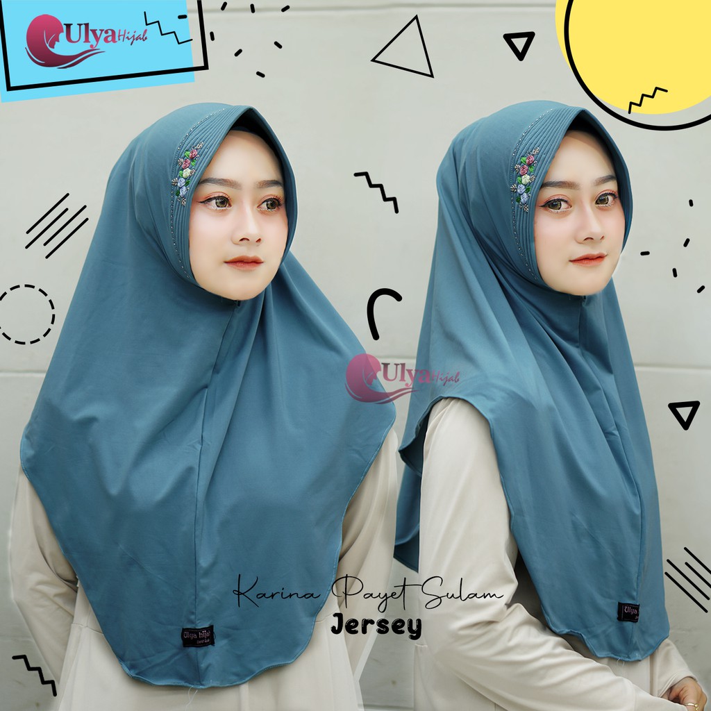 ulya hijab Khimar Karina Payet Sulam  mad jersey