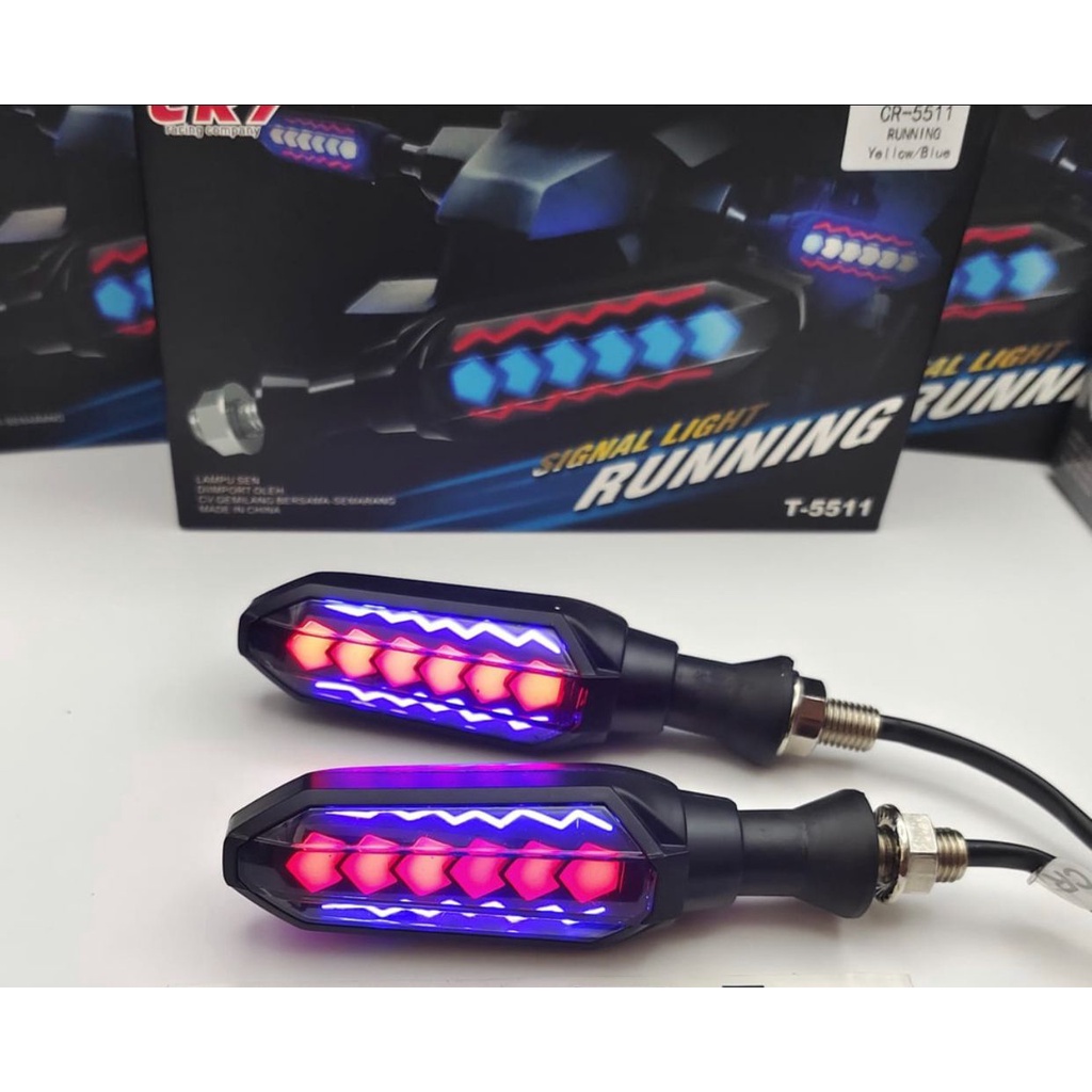 NEW Sein Running Led Panah 2 Sisi Sein Runing Vixion Cbr Cb Klx Xabre Taiger Scorpio Crf Lampu Sen Led Sein Led Vario ADV PCX CB150